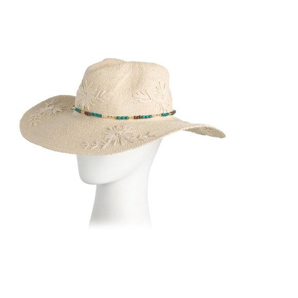 HAT ATTACK multi Sun Hat With Beaded Trim